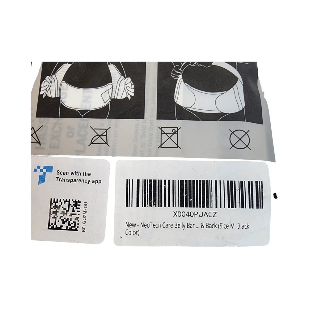 Neotech‎ Care NTC T007 Maternity Belly Band Support Belt Size M Black